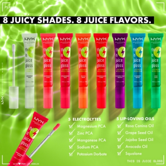 NYX THIS IS JUICE GLOSS STRAWBERRY FLEX HYDRATING LIP GLOSS. - Picture 8 of 11